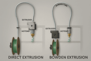 Unterschied Direct Drive vs Bowden Extruder, FDM 3d Druck